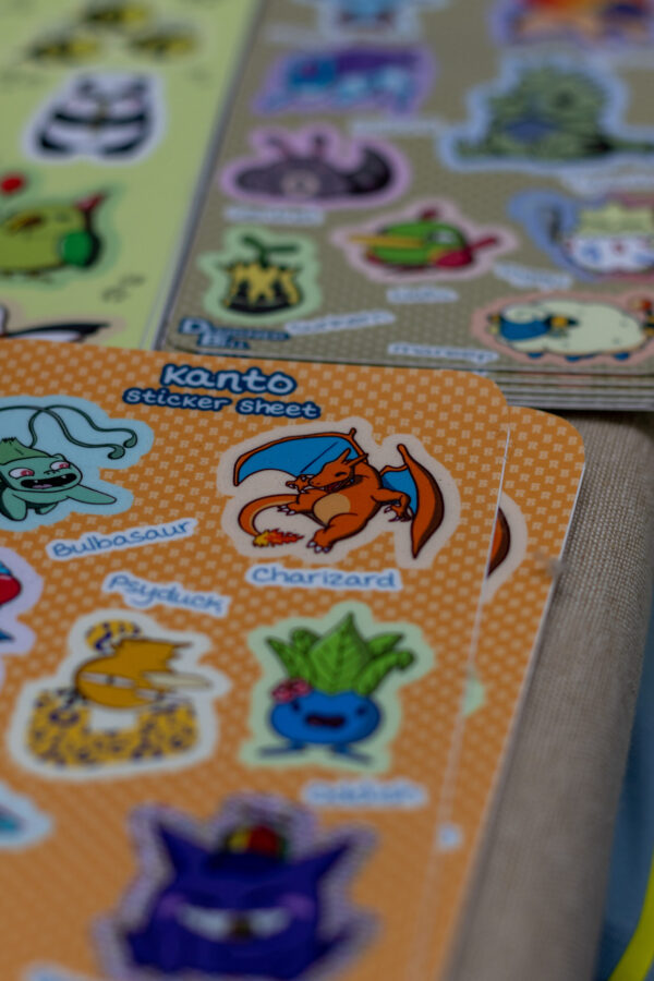 Kanto Pokemon Sticker Sheet - Image 2