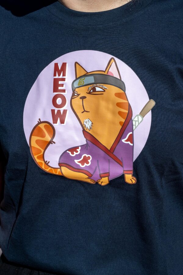 Samurai Cat Graphic Tee - Image 2