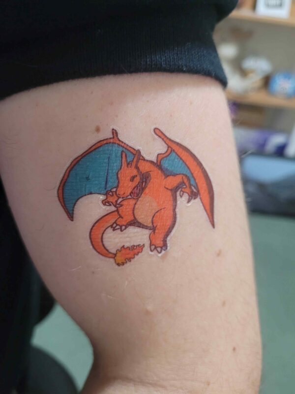 Charizard Temporary Tattoo - Image 2