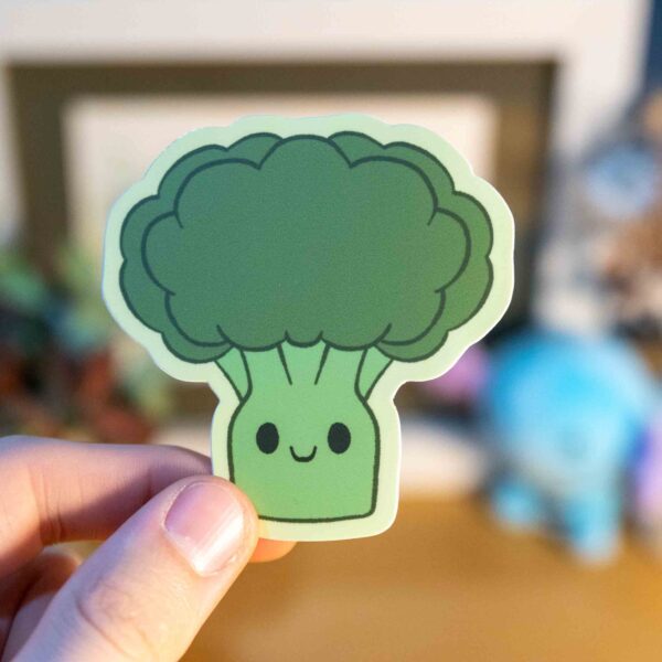 Happy Broccoli Sticker - Image 2