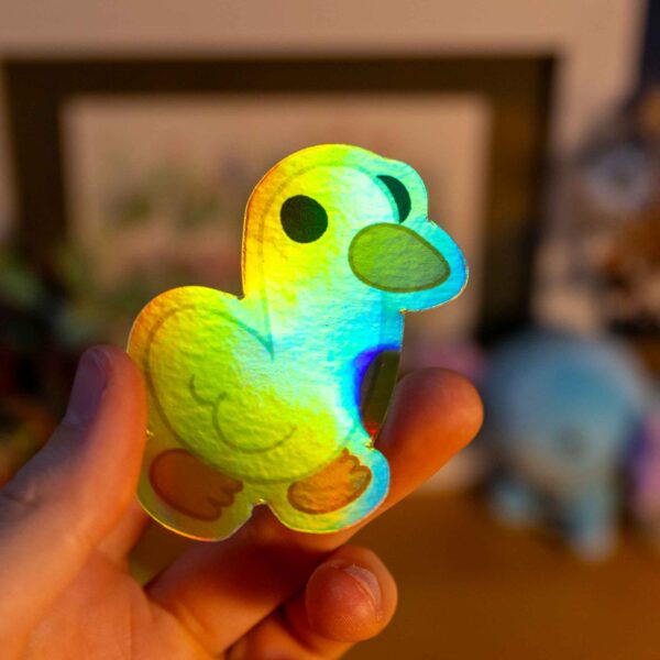 Holographic Duck Sticker - Image 2