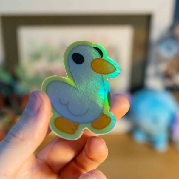 Holographic Duck Sticker - Image 3