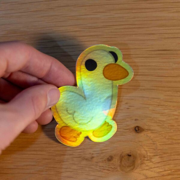 Holographic Duck Sticker - Image 5