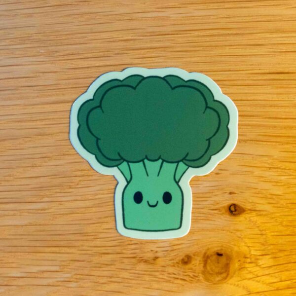 Happy Broccoli Sticker - Image 3