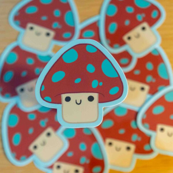 Happy Mushroom Sticker