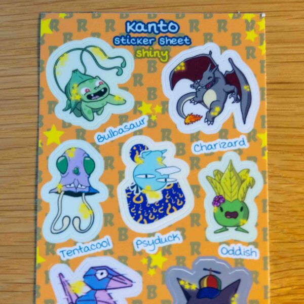 Kanto Shiny Sticker Sheet - Image 2