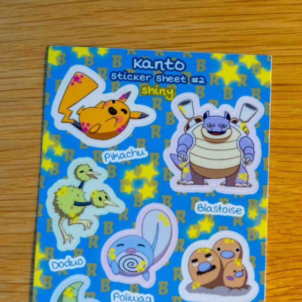 Kanto #2 Shiny Sticker Sheet - Image 3