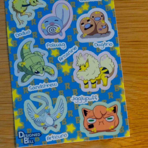 Kanto #2 Shiny Sticker Sheet - Image 4