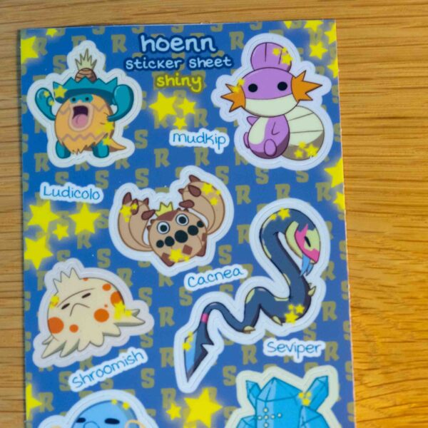 Hoenn Shiny Sticker Sheet - Image 2