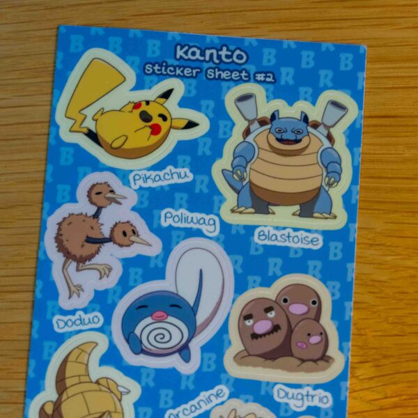 Kanto #2 Sticker Sheet - Image 2