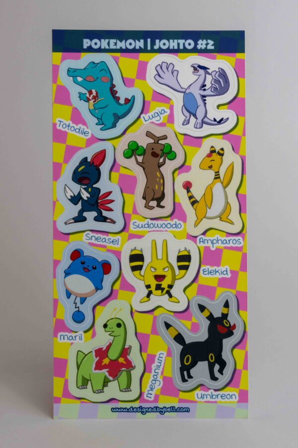 Pokemon Sticker Sheet - Johto #2 - Image 3