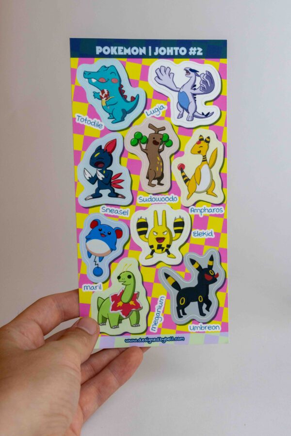 Pokemon Sticker Sheet - Johto #2 - Image 2