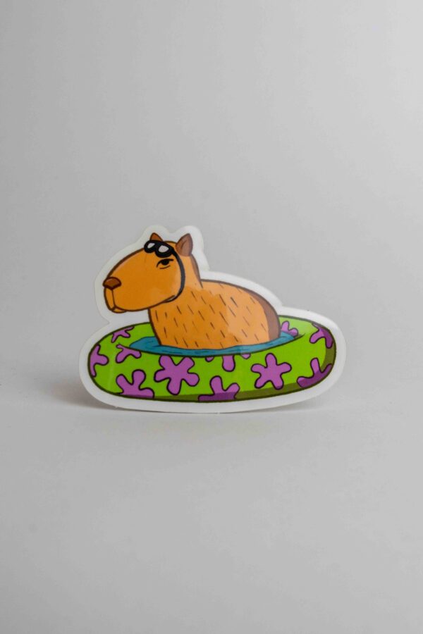 Capybara Pool Sticker - Image 3