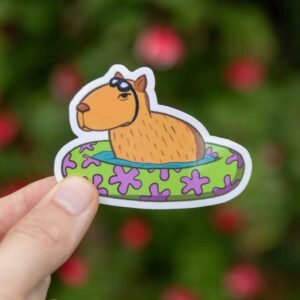 Capybara Pool Sticker