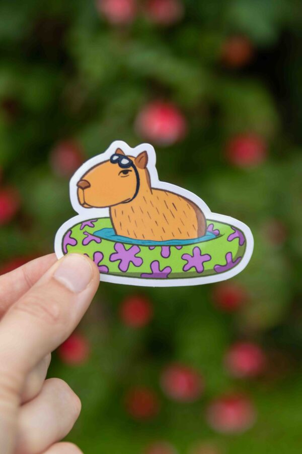 Capybara Pool Sticker