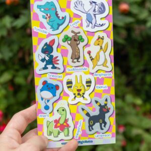 Pokemon Sticker Sheet - Johto #2