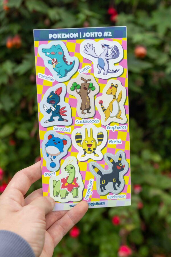 Pokemon Sticker Sheet - Johto #2