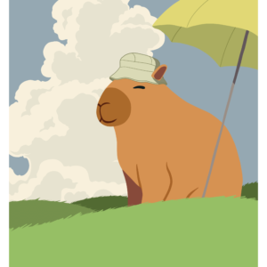 Hill Capybara Print