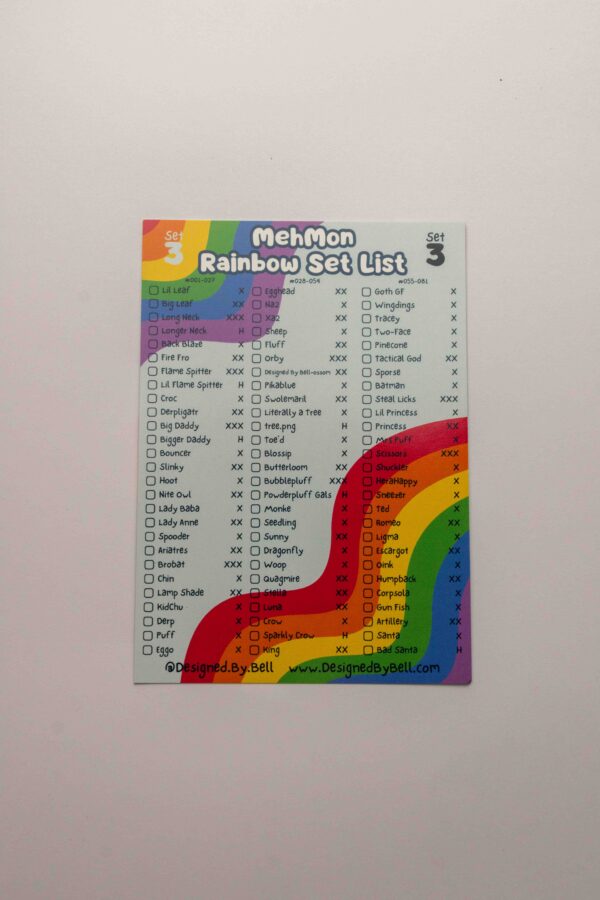 MehMon Setlist - Rainbow Set